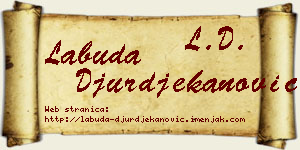 Labuda Đurđekanović vizit kartica